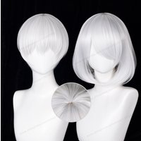 2B 9S Cosplay Synthetic Wig White Synthetic Women Man Wig Heat Resistant Hair High Quality Wigs