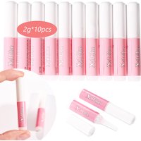 2g*10Pcs Press on Nails Mini Transparent Glue Fast Dry Decorate Tips Acrylic False Nails Glue on Nails Rhinestone Extension Glue