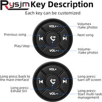 New 5 Keys Wireless Media Button Remote Controller Car Bike Steering Wheel MP3 Music Play For IOS Android Phone Tablet