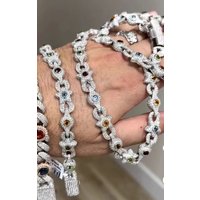 Iced Out Bling Summer Hot Men Women Hip Hop Jewelry Set Micro Paved CZ Starfish Charm Cuban Chain Bracelet Necklace