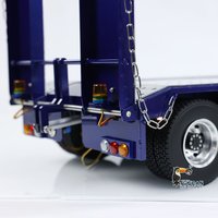 5-Axle RC Metal Semi Trailer for TAMIYAYA 1/14 RC Tractor Truck Remote Control Dumper with Electric Lifting Legs Side Lights