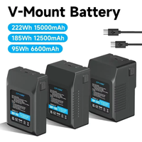 V Mount V-Lock BP185 95 V-Mount Battery BP 222 Battery with PD20W Cable for Sony Camcorder Broadcast Video Light Blackmagic URSA