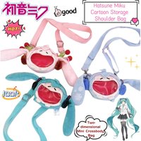 Hatsune Miku Cartoon Two-dimensional Anime Peripheral Storage Shoulder Bag Creative Cute Kawaii Mini Crossbody Bag Holiday Gift