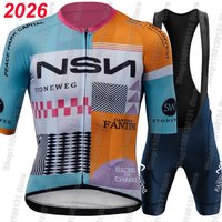 AliExpress NONE NSN Team 2026 Cycling Jersey Set Summer Men Bicycle Clothing Kit Road Bike Shirts Suit Bicycle Bib Shorts MTB Maillot