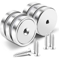 N52 Super Strong Neodymium Fishing Magnet Heavy Duty disc Magnets Countersunk Hole Eyebolt Magnet Imans with Screws for DIY