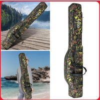 Waterproof Fishing Gear Rod Reel Lure Pole Tool Large Capacity Fishing Tackle Storage Bag with Adjustable Strap Fishing Pole Bag