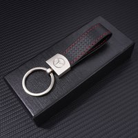 Metal Car Keychain Leather Metal Keyring Holder Pendant For Mercedes Benz C180 C200 C260 C300 W108 W124 W126 W140 W168 W169 W176