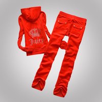 Juicy Lovers Brand Fashion Women Sporting Suit Blue Gray Red Black Embroidered Hooded Slim Casual Tracksuits Sportswear suits