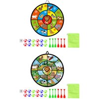 Dart Board for Kids Animal Theme Dart Games Dart Plate Dartboard Game Set 29" Target Board with 12 Sticky Balls Throwing Game