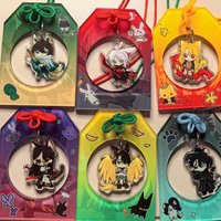 Amulet Anime Keychain Women Limbus Company Acrylic Key Chain Man Yisang Key Ring Pendant Ornament Accessories Friend Gift