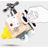 Wooden Busy Cube Fidget Toy for Kids And Adults Montessori Educational Travel Sensory Busy Boards for Learning Basic Life Skills