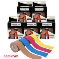 1Box 5cm×5m Sport Kinesiology Tape Athletic Elastic Kneepad Muscle Pain Relief Knee Taping for Fitness Running Swimming Football