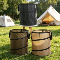 1pc Outdoor Portable Camping Folding Trash Can Pop-upTrash Can Camping Trash Can Gardening Garden Garbage Bag Garden Leaf Buck