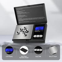 Portable Jewelry Scale 1000g/0.1g, 200g/0.01g, 500g/0.01g - Digital Gold Gram Weight Balance for Precise Measuring (Battery Not