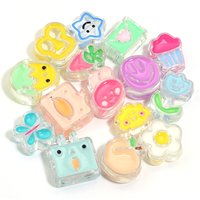 10pcs Oil Dripping Resin Beads Kawaii Cartoon Large Hole Loose Beads For Jewelry Making DIY Bracelet Phone Key Chain Accessories