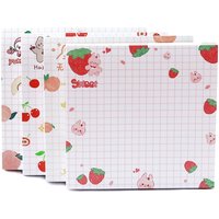80Pcs Cartoon Fruit Post-it note Creative Memo Student Vocabulary Notebook Daily Reminder Learning Office Supplies