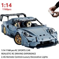 1:14 Technic MOC RC Supercar Building Blocks,1168 PCS Bricks & Motor,DIY Assemble Remote Race Car Model Kit 66637
