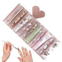 Nail transfer paper storage box Nail Foil Storage Box transparent organizer for foil rolls stickers Dustproof Storage Box,