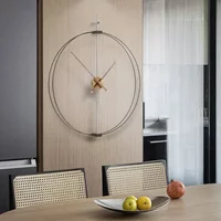 Art Wall Clock Silent Spain Watches Large Living Room Clocks Creative Luxury Minimalist Watch Solid Wood Pointer Home Decoration