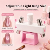 MIANEL 2026 New Automatic Multi-Function Rotating Cat Eye Magnet for Nail Art – Glass Bead Cat Eye Effect Tool