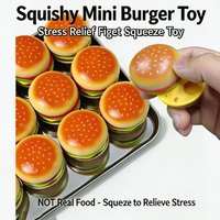 Fun EDC Magnetic Fidget Slider Hamburger Simulated Layered Twist Suction Fingertip Stress Relief Physics Science Gift for Adults