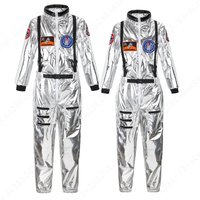 Astronaut Costume for Men Plus Size Halloween Costumes for Couples Astronaut Costume Women Space Suit Spaceman Silver Jumpsuit