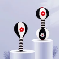 Baby tracking training black and white early education toys newborn grasping training sand hammer dumbbells