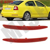 Car Warning Lamps Stop Lamps Brake Lights Rear Bumper Reflectors Cover For Skoda Octavia A5 A6 2009 2010 2011 2012 2013 2014