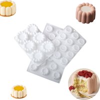 6-Cavity 12-Cavity or 18-Cavity Concave Pattern Silicone Molds for Mousse Cakes French Style Cake and Dessert Silicone Molds
