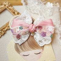 Princess Hair Accessories Sweet Sequin Bow Hair Clips Lace Top Barrettes Cute Little Girls Hair Clips Young Girls Hair Accessori