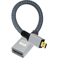 4K Micro HDMI-compatible to HDMI-compatible Cable Male to Female Adapter 18Gbps HDR 3D for Raspberry Pi 5 Gopro DSLR Monitor TV
