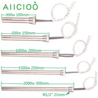 1/2" Thread 220v Cartridge Heating Element DN15 (21mm) SUS304 Immersion Electric Heater for Water 300w/500w/1000w/1500w/2000w