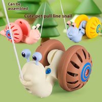 1 PCS Rope Assembly Pull Thread Snail Children's Puzzle Assembly Rattle Baby Outdoor Toddler Toy Children's Gift