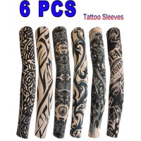 AliExpress NONE 6 PCS Tattoo Sleeves Unisex Summer Cycling Sun Protection Arm Covers Beach Driving Fishing Breathable Nightclub Elastic Sleeves