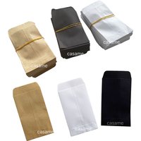 6x10cm Pouch Paper Bag Gift Wedding Decoration Packaging Cute Candy Baby Shower Guest Small Mini Kraft Craft Brown Black White