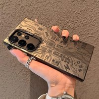 Cool Circuit Board Phone Case For Samsung Galaxy S25 Edge S24 S23 S22 S21 S20 Ultra Funda Silicone Silver Cover