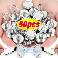 Heavy Duty Magnetic Hooks Kitchen Bathroom Keys Coat Cup Strong Magnet Metal Wall-mounted Hook Storage Hanging Hangers Wholesale