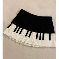 Summer Women Chic Patchwork Thin Skirts Lady Korean Slim Fit A-line Dress Girls Designer Retro Casual Short Skirts