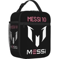 Custom Messis 10 Football Argentina Insulated Lunch Bag Food Container Portable Thermal Cooler Lunch Boxes For School Office