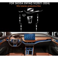 For Skoda ENYAQ iV 2021-2024 Car Interior Door Center Console Media Dashboard Navigation TPU Anti-scratch Protector Film