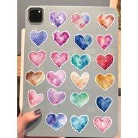 AliExpress NONE 50PCS Cartoon Watercolor Love Heart-shaped Waterproof Graffiti Stickers for Helmet Bicycle Hand Account Pencil Case Decals