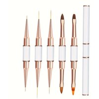 5Pcs Nail Art Liner Brush Set for Acrylic Gel Polish French Stripe Line Painting Drawing Pen Professional Nail Liners Pen Tool