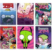 Cartoon I-Invader Z-Zim Poster New Poster Living Room Bedroom Bar Cafes Wall Home Decoration Gifts hot
