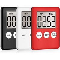 Ultra-thin mini LCD digital display kitchen timer square kitchen countdown alarm clock magnet clock sleep stopwatch clock timer