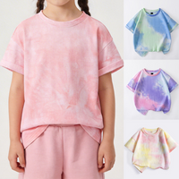 1/2PCS Kids Summer Short Sleeve Tees Tie-Dye Loose Cool Casual Tops Print Trendy Children's Comfortable Round Neck Soft T-shirt
