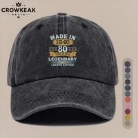 1pc 1946 80th Anniversary Commemorative "MADE IN 1946 80 YEARS OF BEING LEGENDARY" Limited Edition Printed Baseball Cap, Vintage