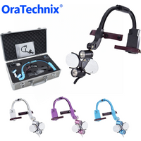 2.5X/3.5X Dental LED Headlight Binocular Loupes Deasin Headband Ajustable 5W Dentist Surgical Headlamp Dentistry Magnifier EU/U