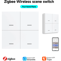 TUYA Zigbee Scene Switch - Doodle Four-Key Scannable Four-Key Scene Switch Supports Remote Control via Mobile App