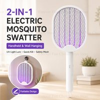 Electric Mosquito Killer Two-in-one Folding Mosquito-killing Swatter Type-C Charging 3000V Portable Handheld Mosquito Killer