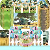 Trash Trucks Themed Party Tableware Cartoon Hank Garbage Happy Birthday Paper Plates Cups Napkins Banner Balloons for Kids Boys